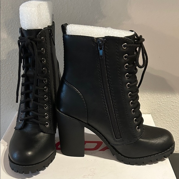 Soda Shoes - New in box SODA Black Lace-Up Ankle Boots